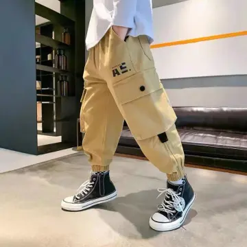 kids 4 pocket jogger pants /Korean version Tool pants makapal tela