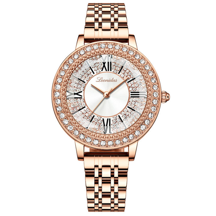 นาฬิกาแฟชั่นผู้หญิง-2022-ใหม่นาฬิกาผู้หญิงหรูหราเพชรเต็มเข็มขัดเหล็กกันน้ำนาฬิกาควอทซ์ผู้หญิง