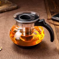 [Free ship] Kettle high temperature resistant teapot thickened glass stainless steel filter tea making bar machine special set large capacity