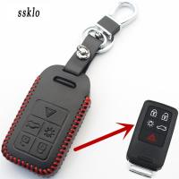 (Ssklo) Flybetter ของแท้หนัง5ปุ่ม Keyless Entry เคสสมาร์ทคีย์สำหรับ Volvo S60/S80/V60/Xc60/Xc70/S60l/V40รถจัดแต่งทรงผม L2005