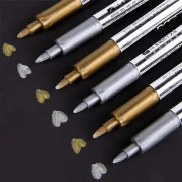 Electroplating Mirror Silver Paint Pen Hand-repair Chrome-plated Metal  Waterproof Tire Ceramic Touch-up Paint 1mm/2mm Nib - AliExpress