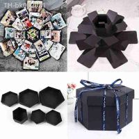 ▲❧☾ Hexagon Multi-layer Surprise Explosion Box Photo Album Scrapbook DIY Gift Box For Valentine Confession Wedding Birthday Party