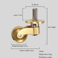 4ชิ้น/ล็อตล้อล้อสากลการหมุน360องศากลม/ถ้วยสี่เหลี่ยมทองเหลืองล้อหนักฮาร์ดแวร์เคลื่อนย้ายได้สำหรับตู้เฟอร์นิเจอร์