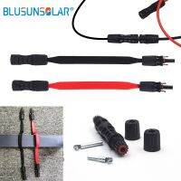 คุณภาพสูง Flat Home Pass Wires Connector Leads 0.3mm2 Adapters Coaxial 1500V Solar Flexible Door with Car DC Cable 40cm Cable Extension Window Red/Black