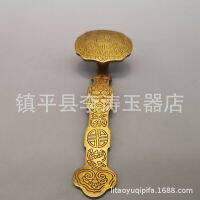 On Sale Ruyi ทองเหลืองตกแต่งหัตถกรรม Bronze Ruyi ทองแดงบริสุทธิ์โบราณ Ruyi ตกแต่งห้องนั่งเล่นตกแต่งบ้าน