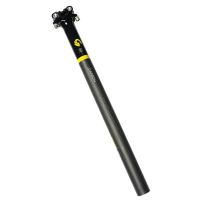 ASIACOM จักรยาน Seatpost คาร์บอนไฟเบอร์เต็มภูเขาถนนจักรยาน Seatpost อุปกรณ์จักรยาน27.2X400MM-สีเหลือง