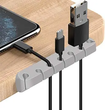 3 Pack Cable Organizer Clips, Cable Management Cord Holder Self Adhesive  Silicone Wire Holders for Organizing USB Charging Cable/Power Cord/Mouse PC