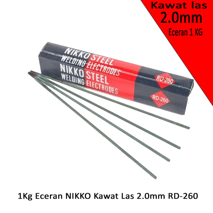 ( 1 KG) NIKKO Kawat Las 2.0mm / 2.6mm / 3.2mm 1kg Nikko Steel Elektroda ...