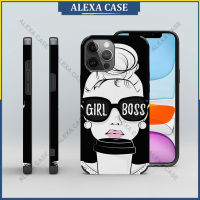 Girl Boss เคสโทรศัพท์สำหรับ iPhone 14 Pro Max / iPhone 13 Pro Max / iPhone 12 Pro Max / iPhone 11 Pro Max / XS Max / iPhone 8 Plus / iPhone 7 plus ฝาครอบเคสป้องกันหนังแกะป้องกันการตก 2KUPOY