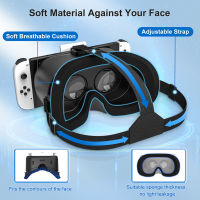 VR ชุดหูฟัง3D แว่นตาเสมือนจริง Immersive ประสบการณ์3D VR แว่นตาเสมือนจริงปรับได้สำหรับ Nintendo Switch OLED