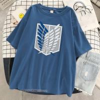 Attack On Titan Wings Of Liberty Logo Print T-Shirt Brand Breathable Tshirt Loose T-Shirts Soft O-Neck Men/Women Tops Summer