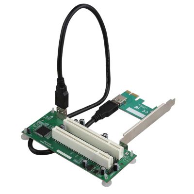 PCIE Adapter Card USB Cable Expansion Card Accessories Desktop PCI-Express PCI-E to PCI Adapter Card PCIe to Dual Pci Slot Expansion Card USB 3.0 Add on Card Convertor