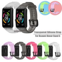 สำหรับ Huawei Band 6 Pro /Honor Band 6 ซิลิโคนใสสายรัดกันน้ำ 【BYUE】