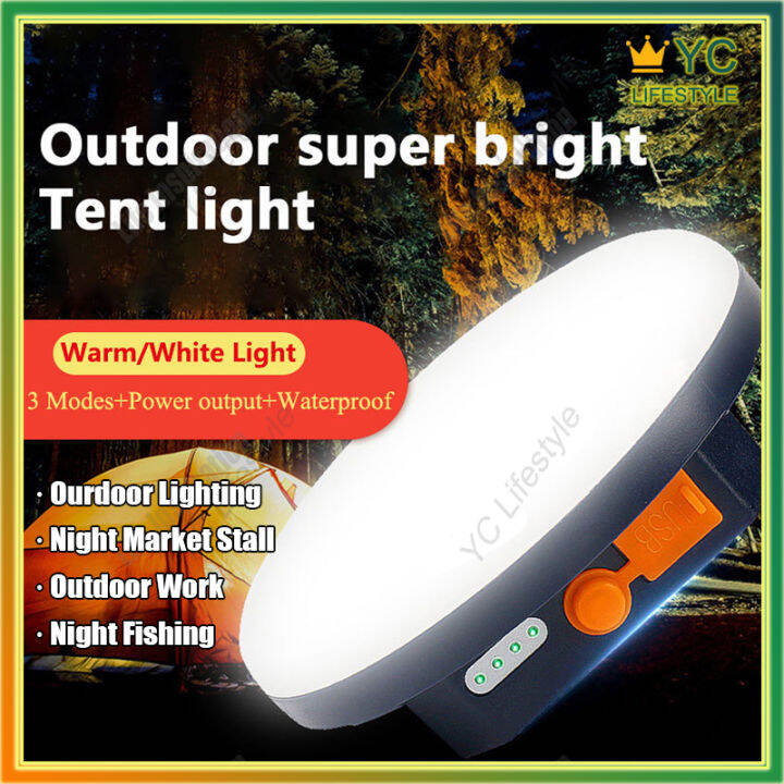 Camping Portable Lantern High Power Rechargeable LED Light Outdoor Magnet  Flashlight Tent Lamp Work Repair Fishing Lighting LEDS