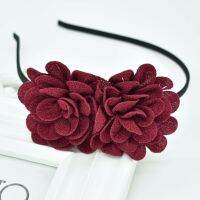 New Childrens flower headband hollow solid color accessories gum for hair hair band girls headbands