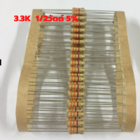 Resistor 3.3 K 1/2W +-5% ตัวต้านทาน 3.3 เค 1/2 วัตต์ ค่าความผิดพลาด+-5% อะไหล่อิเล็กทรอนิกส์ อุปกรณ์อิเล็กทรอนิกส์