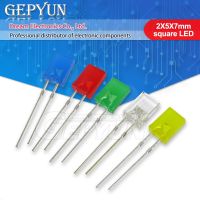 100pcs 2X5X7 square LED 257 red light emitting diode blue red green white yellow electronic DIY kit WATTY Electronics