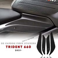 3D Carbon Motorcycle Sticker Tank Pad Decal Kit For Trident 660 Trident660 2021 -