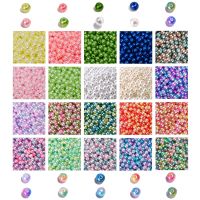 iYOE 3/4/5/6/8/10/12mm Gradient Imitation Pearl Beads Loose Spacer Acrylic Beads For Jewelry Making Bracelet Necklace Diy Craft