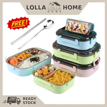 2.2L Stainless Steel Insulated Lunch Box 3 Layer Student Adult