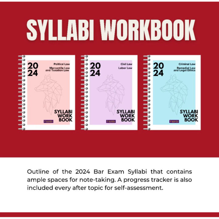 2024 Bar Syllabi Workbook Lazada PH