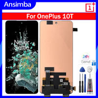 Ansimba หน้าจอของเหลว6.7นิ้วของแท้สำหรับ OnePlus 10T CPH2415หน้าจอ LCD อะไหล่ชิ้นส่วนจอสัมผัสแอลซีดีของเครื่องแปลงดิจิทัล CPH2417 CPH2413สำหรับจอแสดงผล OnePlus 10T