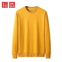 yii8yic Uniqlo เสื้อกันหนาวแขนยาว คอกลม สไตล์สปอร์ต แฟชั่นฤดูใบไม้ร่วง สําหรับผู้ชาย และผู้หญิง