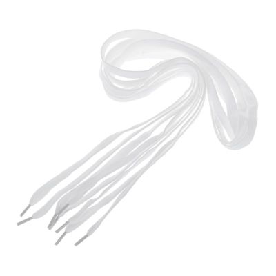 White Flat Shoelaces Sneaker Shoes Strings 2 Pairs