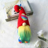 ตุ๊กตาผ้ากำมะหยี่สีรุ้งคำพังเพยตุ๊กตาทำมือ Tomte ตุ๊กตาเอลฟ์สแกนดิเนเวียของเล่นเอลฟ์ของขวัญรุ้งวันคนแคระตกแต่งโต๊ะ