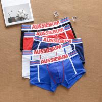 Brand Mens Underwear Sexy Trend Letter Boxer Panties Low Waist Pure Cotton Males Comfortable Breathable Convex Youth Underpants