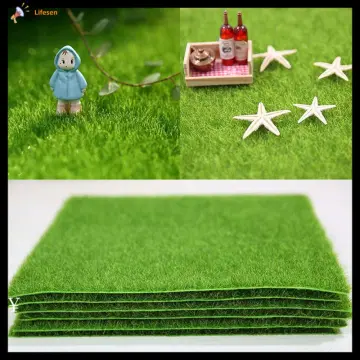 Artificial Moss Mat Squares Wall Decor Fake Grass Rug Turf Plants Lichen  Artificial Lawn Wall Green