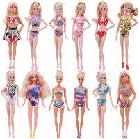 2 pcs barbies ชุดว่ายน้ำแฮนด์เมดฤดูร้อนว่ายน้ำแฟชั่นชุดจัดส่งฟรีขายส่งอุปกรณ์เสื้อผ้าตุ๊กตา DIY ของเล่นสาว-Mengzone