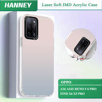 HANNEY สำหรับ OPPO A16 A16S RENO 5 6 PRO FIND X6 X5 PRO ที่ป้องกันเลนส์เคสโทรศัพท์เลเซอร์แบบนิ่มอะคริลิก ฝาหลังกันกระแทก MMYT-03