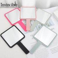 [Random Color]1 Pc Simple High Definition Square Little Vanity Mirror/ Outing Easy Carrying Handheld Type ABS Salon Makeup Mirror