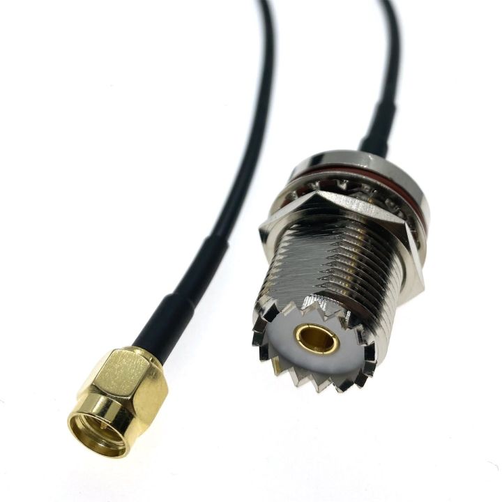 rg174-sma-male-plug-to-so239-uhf-female-bulkhead-rf-connector-coaxial-jumper-rf-cable-electrical-connectors