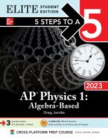 หนังสืออังกฤษใหม่ 5 Steps to a 5: AP Physics 1: Algebra-Based 2023 Elite Student Edition [Paperback]