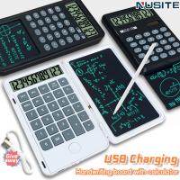 6 Inch Calculator USB LCD Writing Tablet Portable Rechargeable Drawing Board Office Handwriting Notebook For School And Working