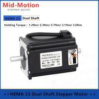 NEMA 23 stepper motor with dual shaft for handweel or brake or closed loop stepper motor