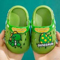 COD DSFERSTRETERER 0-3-8 years old dinosaur slippers for kids boys crocs baby hole shoes sandals indoor anti-collision girls infants