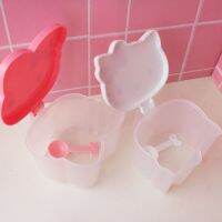 Sanrio กล่องเก็บรักษาเครื่องปรุงการ์ตูนลายเฮลโลคิตตี้,โถใส่เครื่องปรุงน่ารักพร้อมช้อนตักขวดปรุงรส