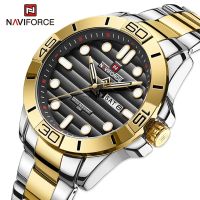 ZZOOI 2022 NAVIFORCE Top Brand Gold Watches For Men Quartz Wrist watch Sport Waterproof Stainless Steel Luxury Business Gift for Men