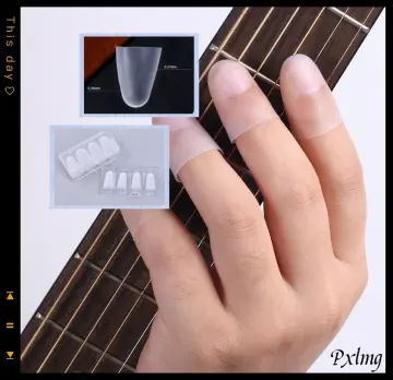 4PCS Guitar Fingertip Protectors Silicone Finger Guards For Guitar