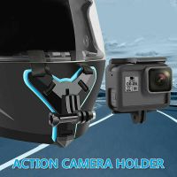 ♕ Motorcycle Helmet Chin Strap Mount Holder Adapter for GoPro Hero 9 8 7 6 5 Yi EKEN DJI Insta360 Action Camera Accessories