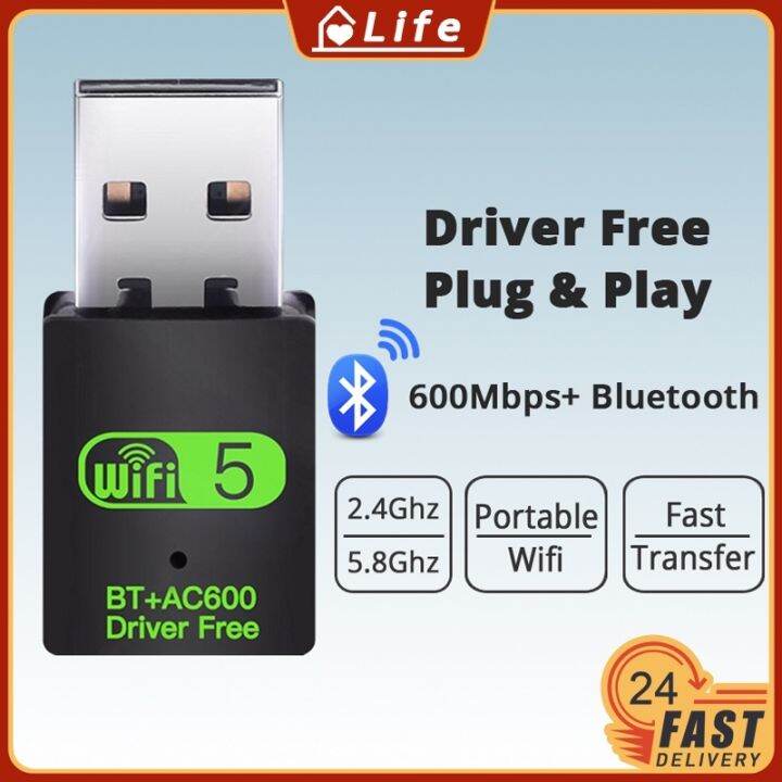 USB WIFI Dongle For Desktop 600Mbps Bluetooth Wireless WiFi Adapter USB ...