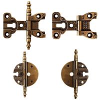 Classic Retro 4PCS 3Inch European Antique Furniture Hinges Cupboard Wardrobe Clothes Cabinet Hinges Screen Folding Hinge+Screws Door Hardware Locks