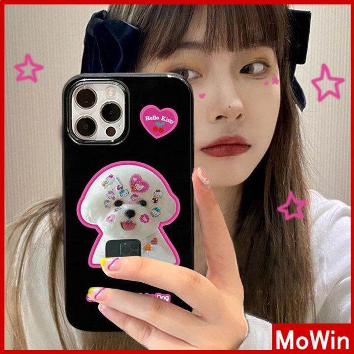 mowin-เข้ากันได้สำหรับ-เคสไอโฟน-เคสไอโฟน11-เคสโทรศัพท์-14-pro-max-สำหรับ-iphone-เคส-ซิลิโคนนุ่มเคสสีดำเคลือบเงา-ลูกอม-เคสกันก