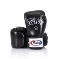 Fairtex Boxing Gloves Gloves BGV1 Black Leather 8-10-12-14-16 oz. นวมแฟร์เท็กซ์ หนังแท้ BGV1 ดำ