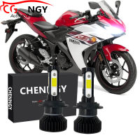 สำหรับ Yamaha YZF R3 2015 2016 2017 2018 (ไฟฉายคาดศีรษะ)-(1คู่) ไฟฉายคาดศีรษะ LED ไฟหน้าชุดแปลง6000K LHL CG LY X15