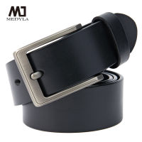 Medyla Mens Leather Belt Pure Cow Leather Needle Buckle Jeans Belt men Fashion High Grade Authentic Lengthening Belt A90203