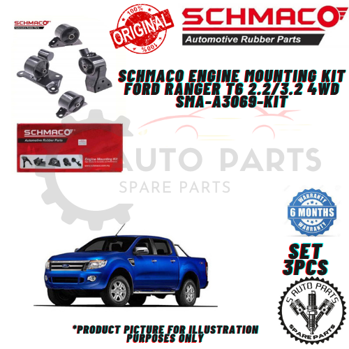 FORD RANGER T6 2.2/3.2 4WD (AUTO) SCHMACO ENGINE MOUNTING (SET) | Lazada